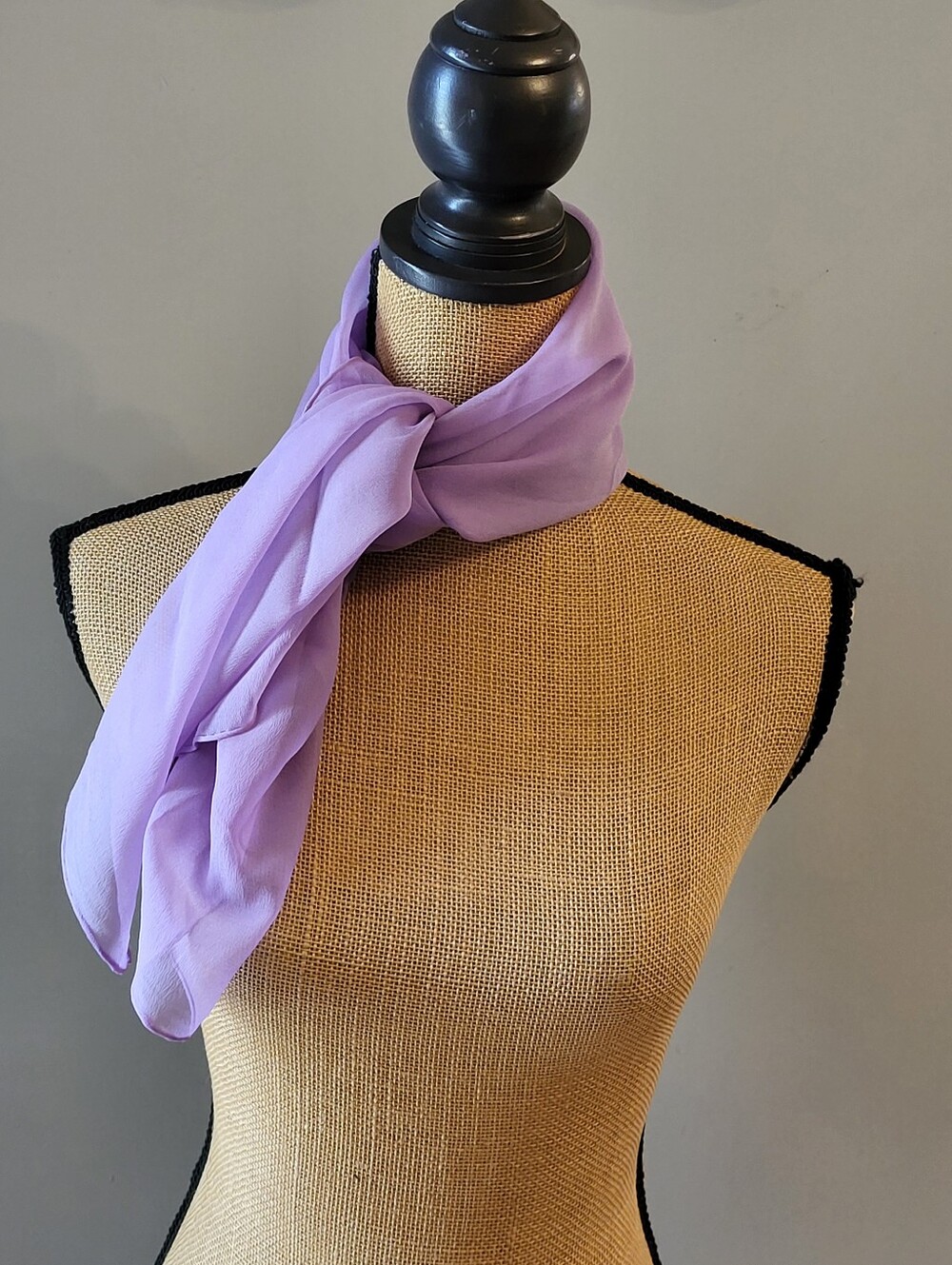 Vera Neumann 1960s Vera Sheer Silk-blend Purple Chiffon Square Scarf - Picture 5 of 7